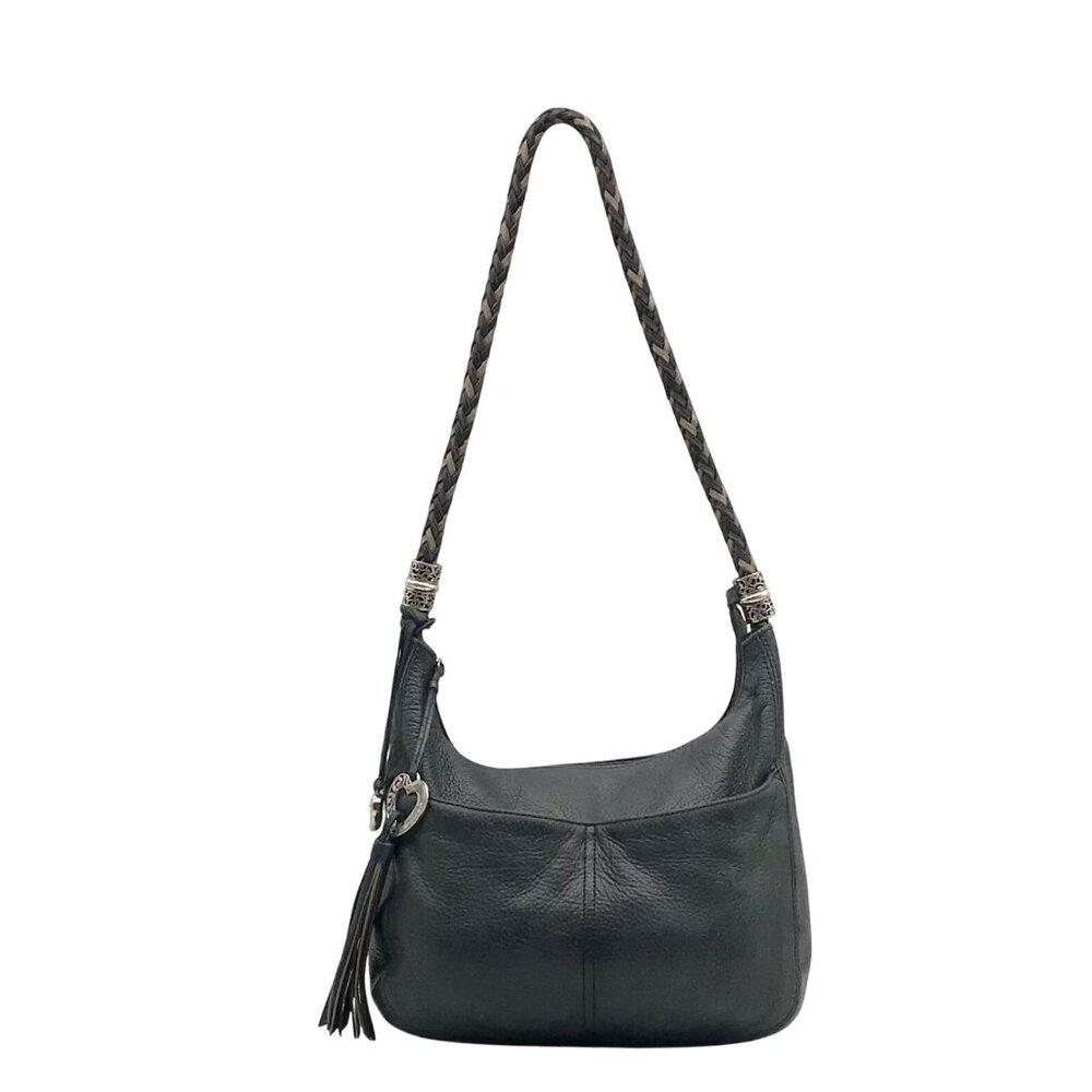 Brighton Dark Navy Leather Shoulder Bag